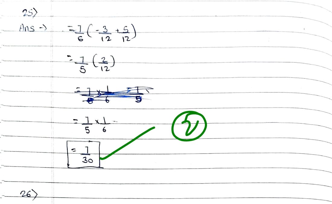 Q25 as checked by the teacher: 2/2