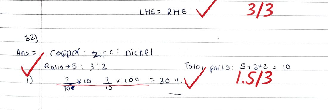 Q32 as checked by Evalezy: 1.5/3: “Part (ii) not attempted”
